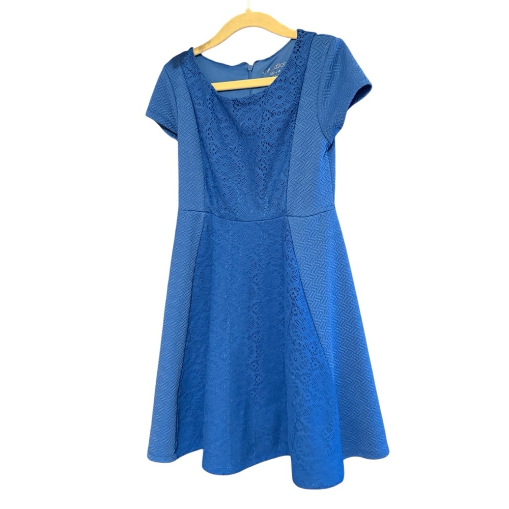 Xhilaration Blue Crochet Dress